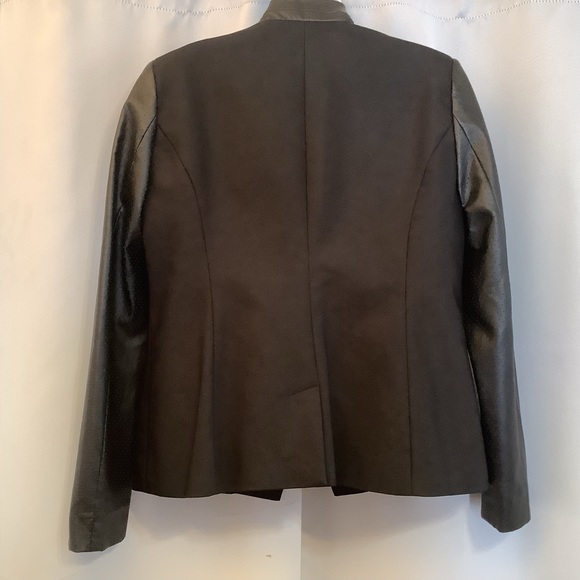 Attitude Jay Manuel Blazer Women’s Size 12 Vegan Leather Cotton Classic Black - Picture 12 of 13